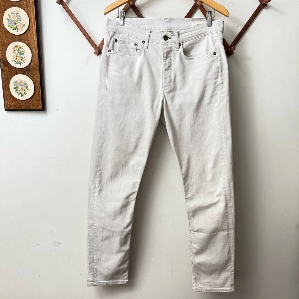 Rag & Bone Fit Slim 2 Ecru Denim Button Fly Jeans